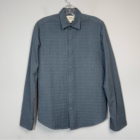 WRK Work Rest Karma Quilted Snap Button Down Flannel Shirt Casual Grid Mens XS - Picture 6 of 15